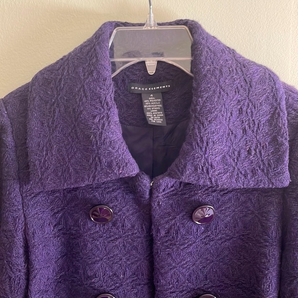 Grace Elements Purple cropped Dress Jacket - Picture 2 of 5